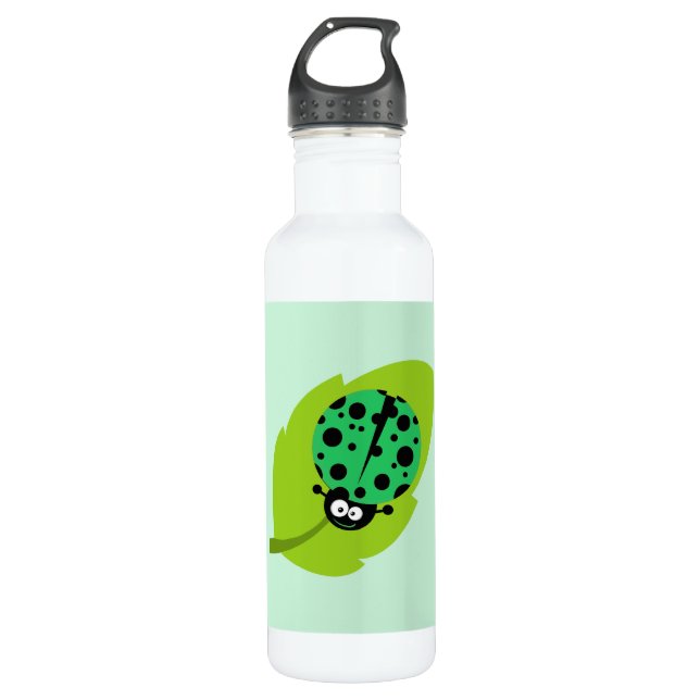 Bouteille D'eau En Acier Inoxydable Kelly Green Ladybug (Devant)