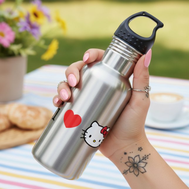 Bouteille d'eau en acier inoxydable Kitty (Créateur téléchargé)