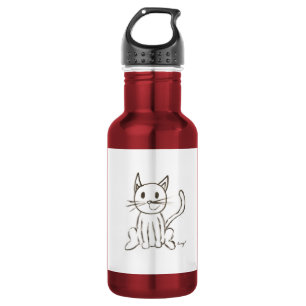 Bouteille D'eau En Acier Inoxydable Kitty peint
