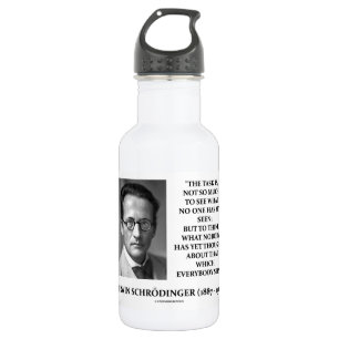 Bouteille D'eau En Acier Inoxydable La tâche d'Erwin Schrödinger ne pensent personne