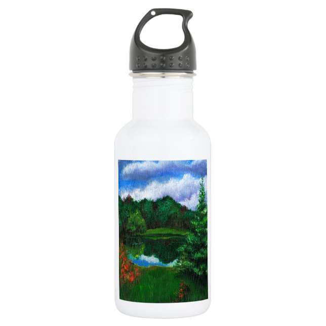 Bouteille D'eau En Acier Inoxydable Lac Mirror (Devant)