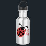 Bouteille D'eau En Acier Inoxydable Lady Bug Poster de animal<br><div class="desc">Une mignonne rousse pour la dame de fitness.</div>