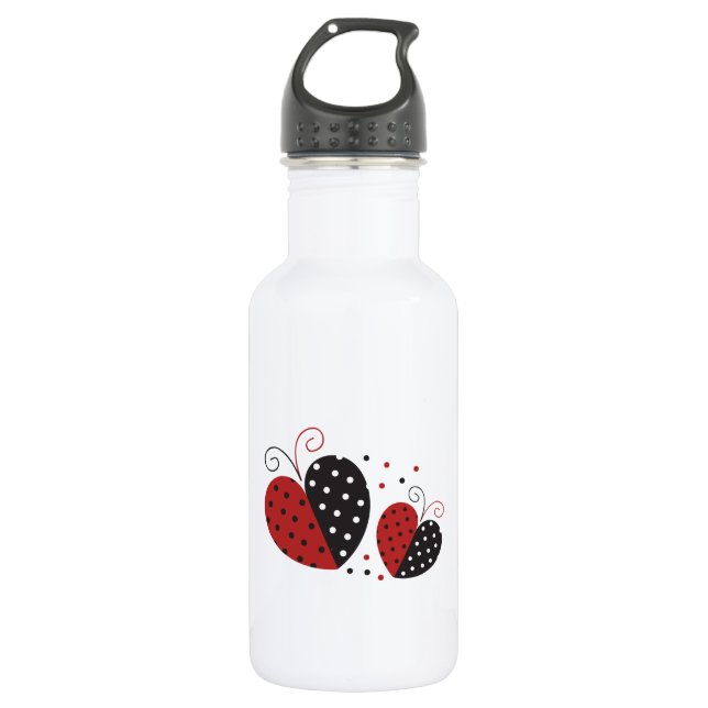 Bouteille D'eau En Acier Inoxydable Ladybug Heart mignon (Devant)