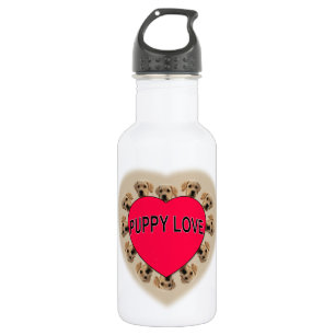 Bouteille D'eau En Acier Inoxydable L'amour des chiots