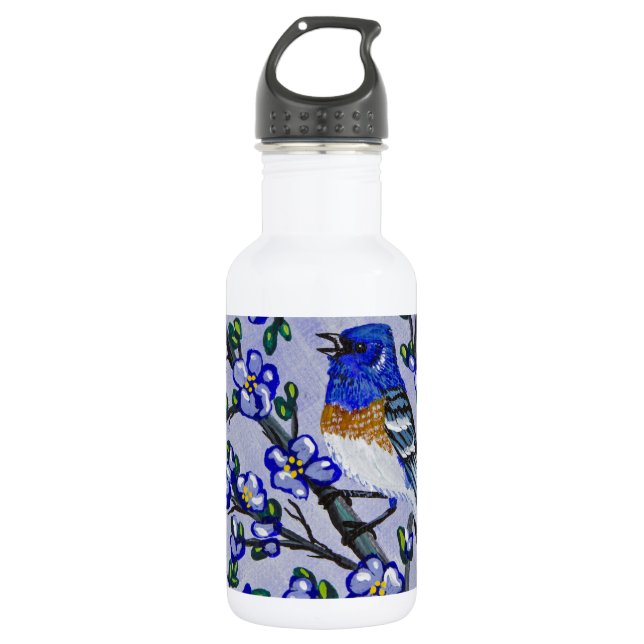 Bouteille D'eau En Acier Inoxydable Lazuli Bunting (Devant)