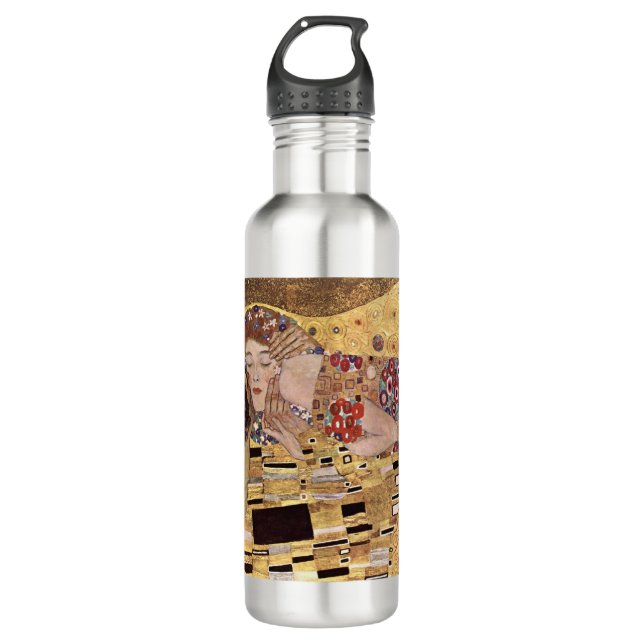 Bouteille D'eau En Acier Inoxydable Le ~ Gustav Klimt de baiser (Devant)