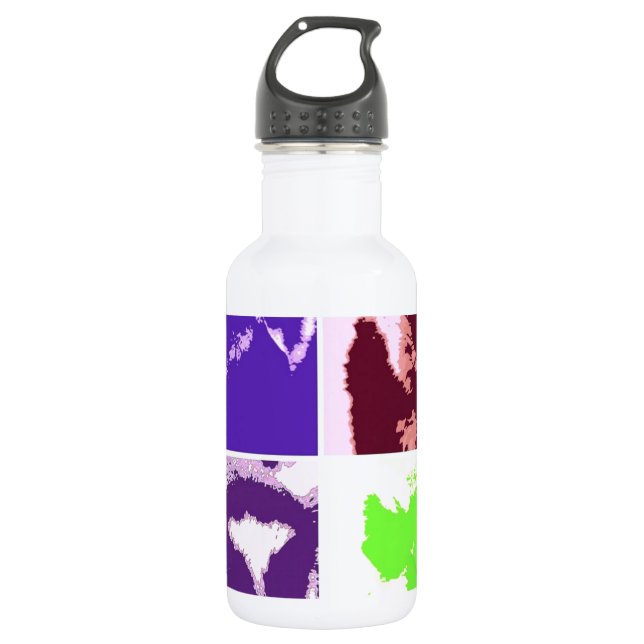 Bouteille D'eau En Acier Inoxydable Lémuriens Pop Art (Devant)