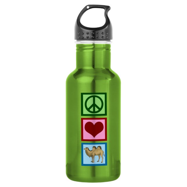 Bouteille D'eau En Acier Inoxydable Les chameaux Peace Love (Devant)