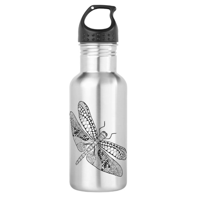 Bouteille D'eau En Acier Inoxydable Libellule Zendoodle (Devant)