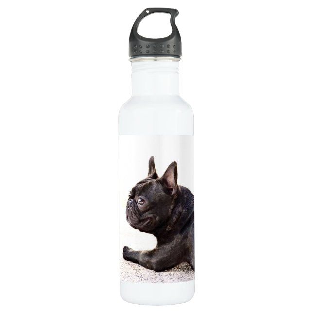 Bouteille D'eau En Acier Inoxydable Liberté de bouledogue français (Devant)