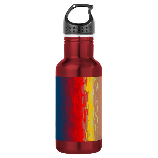 Bouteille D'eau En Acier Inoxydable Liberté Rose Abstraite (Devant)