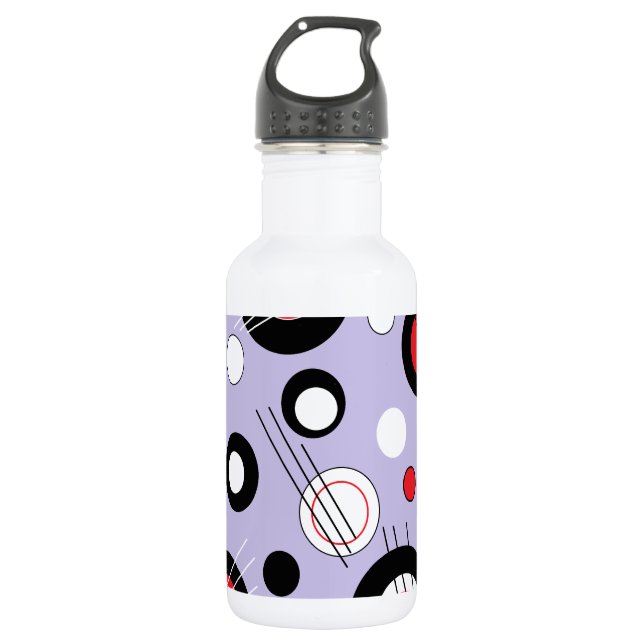 Bouteille D'eau En Acier Inoxydable Lilas de polka (Devant)