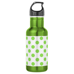 Bouteille D'eau En Acier Inoxydable Lime et pois blancs