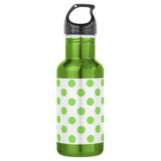 Bouteille D'eau En Acier Inoxydable Lime et pois blancs