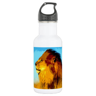 Bouteille D'eau En Acier Inoxydable Lion Pop Art
