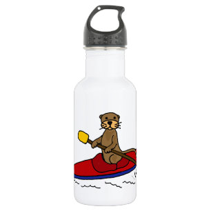 Bouteille D'eau En Acier Inoxydable Loutre drôle Kayaking