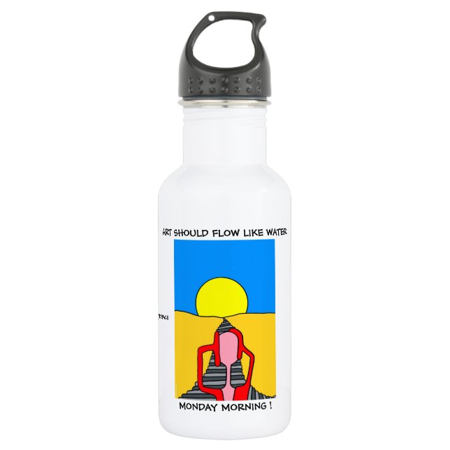 BOUTEILLE D'EAU EN ACIER INOXYDABLE LUNDI MATIN ! (Devant)
