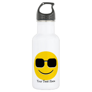 Bouteille D'eau En Acier Inoxydable Lunettes de soleil fraîches Emoji