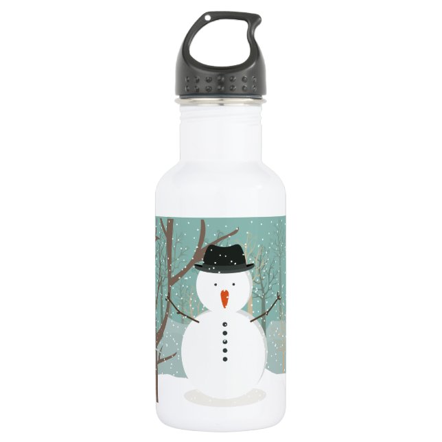 Bouteille D'eau En Acier Inoxydable M. Winter Snowman (Devant)