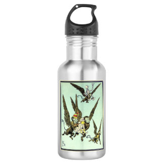 Bouteille D'eau En Acier Inoxydable Mage de l'Oz vintage, singes volants avec Dorothy