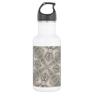 Bouteille D'eau En Acier Inoxydable Magnifique motif kaléidoscope marron