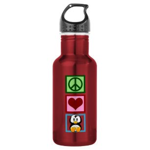 Bouteille D'eau En Acier Inoxydable Manchots Amour Paix