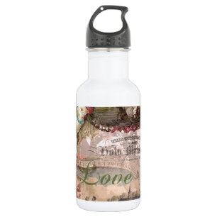 Bouteille D'eau En Acier Inoxydable Mariage élégant vintage Antique Mariage Vintage