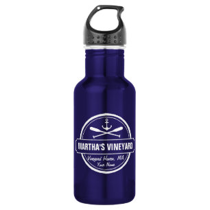 Bouteille D'eau En Acier Inoxydable Martha’s Vineyard MA port d’ancrage nautique p