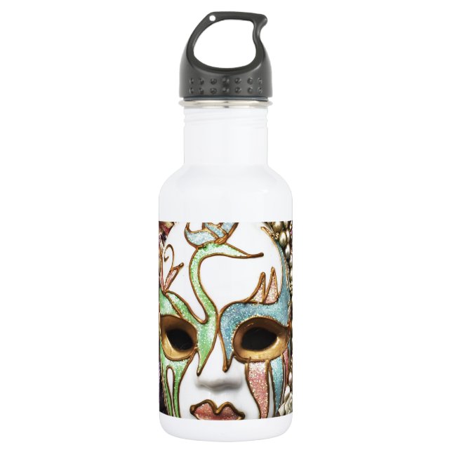 Bouteille D'eau En Acier Inoxydable Masque de Carnaval Décoratif (Devant)