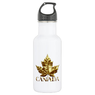 Bouteille D'eau En Acier Inoxydable Médaille d'or du Canada Souvenir Feuille d'érable