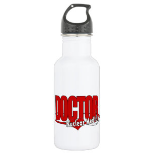 BOUTEILLE D'EAU EN ACIER INOXYDABLE MÉDECINE NUCLÉAIRE LOGO DOCTEUR