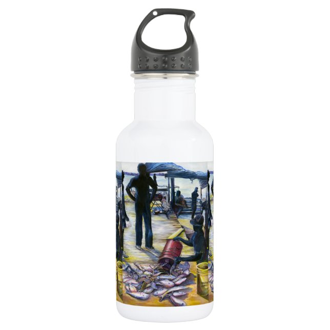 Bouteille D'eau En Acier Inoxydable Menu du jour, Harbour Island (Devant)