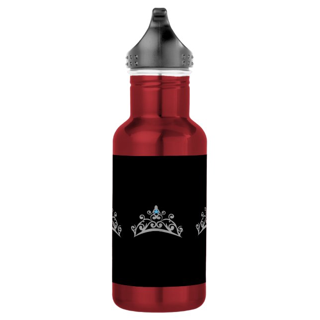 Bouteille D'eau En Acier Inoxydable Miss America USA Silver Crown Pexagon Water Bottle (Droite)