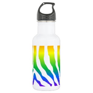 Bouteille D'eau En Acier Inoxydable Modèle Rainbow Zebra