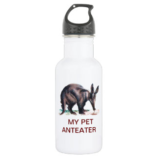 BOUTEILLE D'EAU EN ACIER INOXYDABLE MON FOURMILIER D'ANIMAL FAMILIER