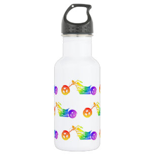 Bouteille D'eau En Acier Inoxydable Mortocycle arc-en-ciel