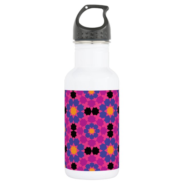 Bouteille D'eau En Acier Inoxydable Mosaïque rose pourpre (Devant)