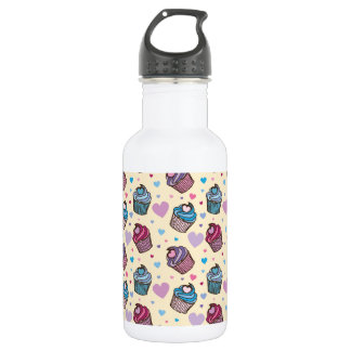 Bouteille D'eau En Acier Inoxydable Motif de coeur Pastel Cupcake