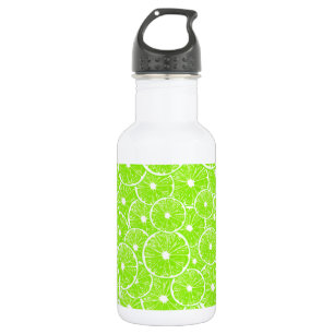Bouteille D'eau En Acier Inoxydable Motif de tranches de chaux