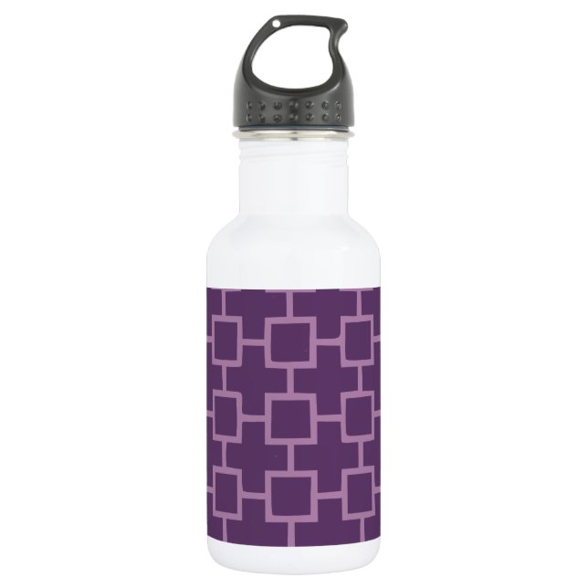 Bouteille D'eau En Acier Inoxydable Motif géométrique violet (Devant)