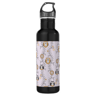 Bouteille D'eau En Acier Inoxydable Motif moderne de hiboux