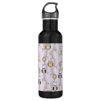 Bouteille D'eau En Acier Inoxydable Motif moderne de hiboux