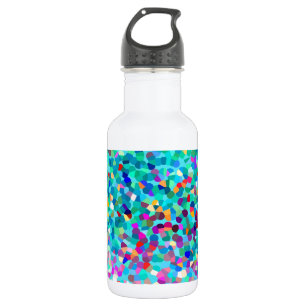 Bouteille D'eau En Acier Inoxydable Motif multicolore bleu coloré d'art abstrait