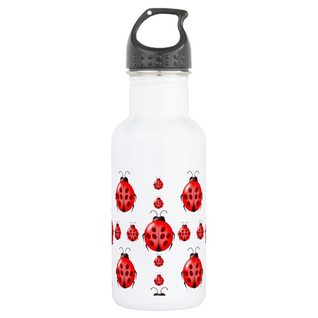 Bouteille D'eau En Acier Inoxydable Motif Red Ladybug (Devant)