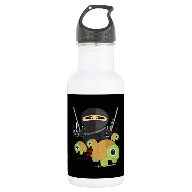 Bouteille D'eau En Acier Inoxydable Ninja avec tortues (Devant)