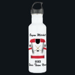 Bouteille D'eau En Acier Inoxydable Nom du joueur de hockey Liberty Bottle<br><div class="desc">Personnalisez cette Bouteille Liberté du Joueur de Hockey avec l'année de votre choix,  votre nom et le nom de votre équipe.</div>