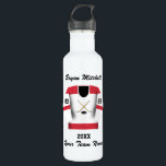 Bouteille D'eau En Acier Inoxydable Nom du joueur de hockey Liberty Bottle<br><div class="desc">Personnalisez cette Bouteille Liberté du Joueur de Hockey avec l'année de votre choix,  votre nom et le nom de votre équipe.</div>