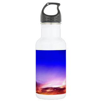 Bouteille D'eau En Acier Inoxydable Nuages de coucher de soleil et ciel bleu