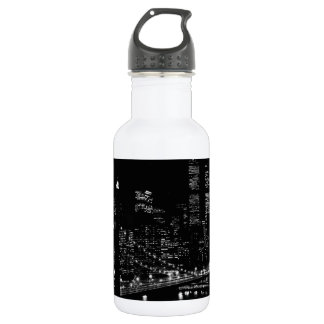Bouteille D'eau En Acier Inoxydable Nuit de New York en noir et blanc