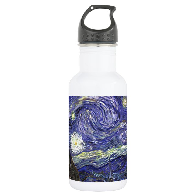 Bouteille D'eau En Acier Inoxydable Nuit étoilée, Vincent Van Gogh. (Devant)